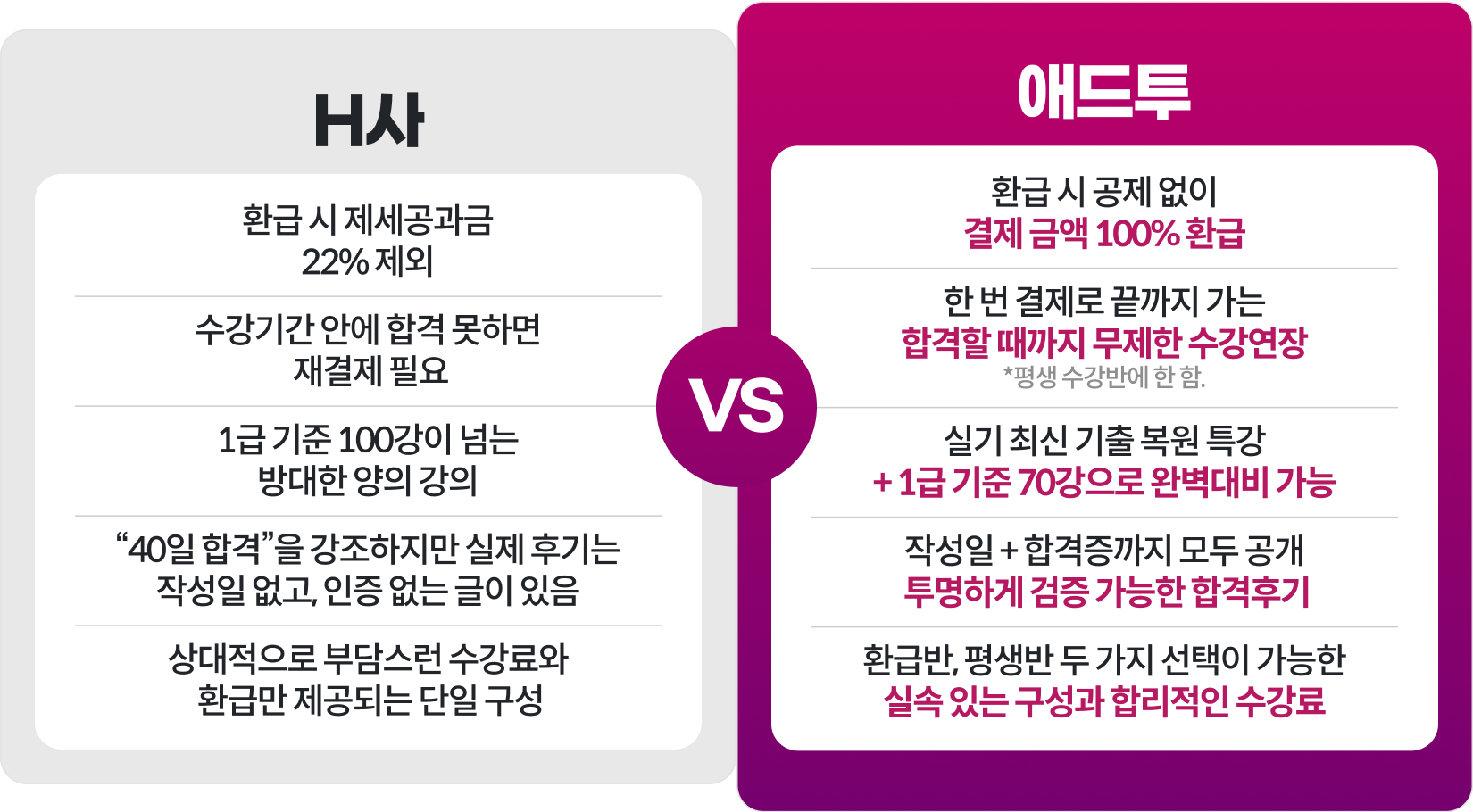 H사 VS 애드투