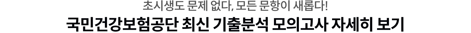 국민건강보험공단 기출분석 모의고사 자세히 보기