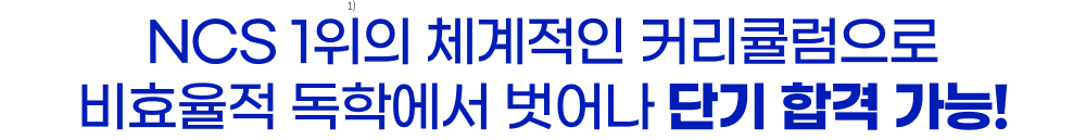 쌩기초부터 모듈+PSAT 최종 실전대비까지 따라만 가면 되는 독끝 NCS 합격 커리큘럼