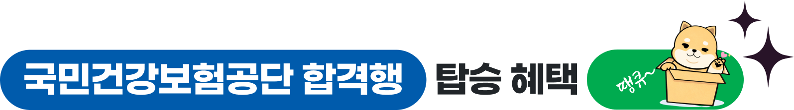 국민건강보험공단 합격행 탑승 혜택