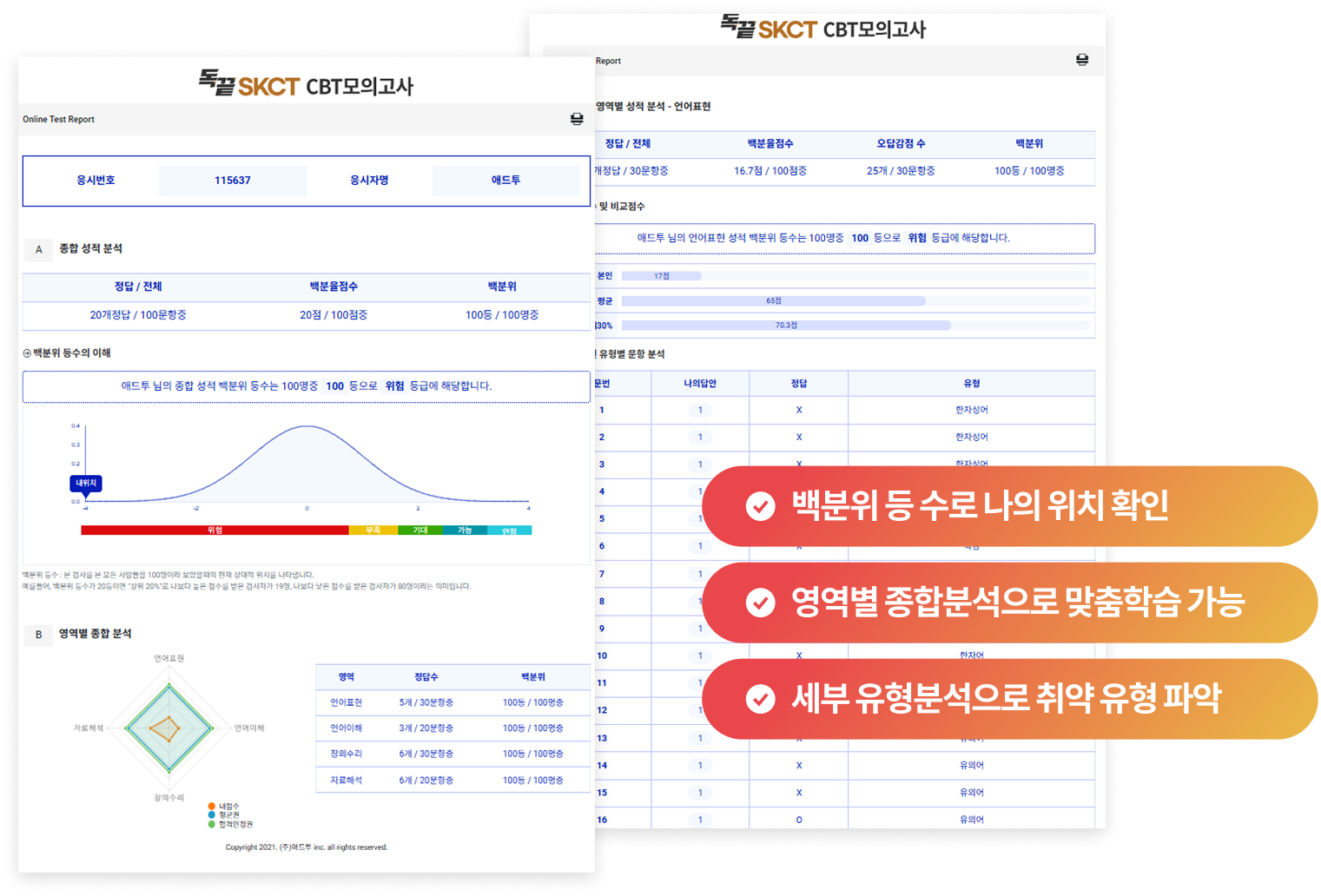 인지검사 (적성)