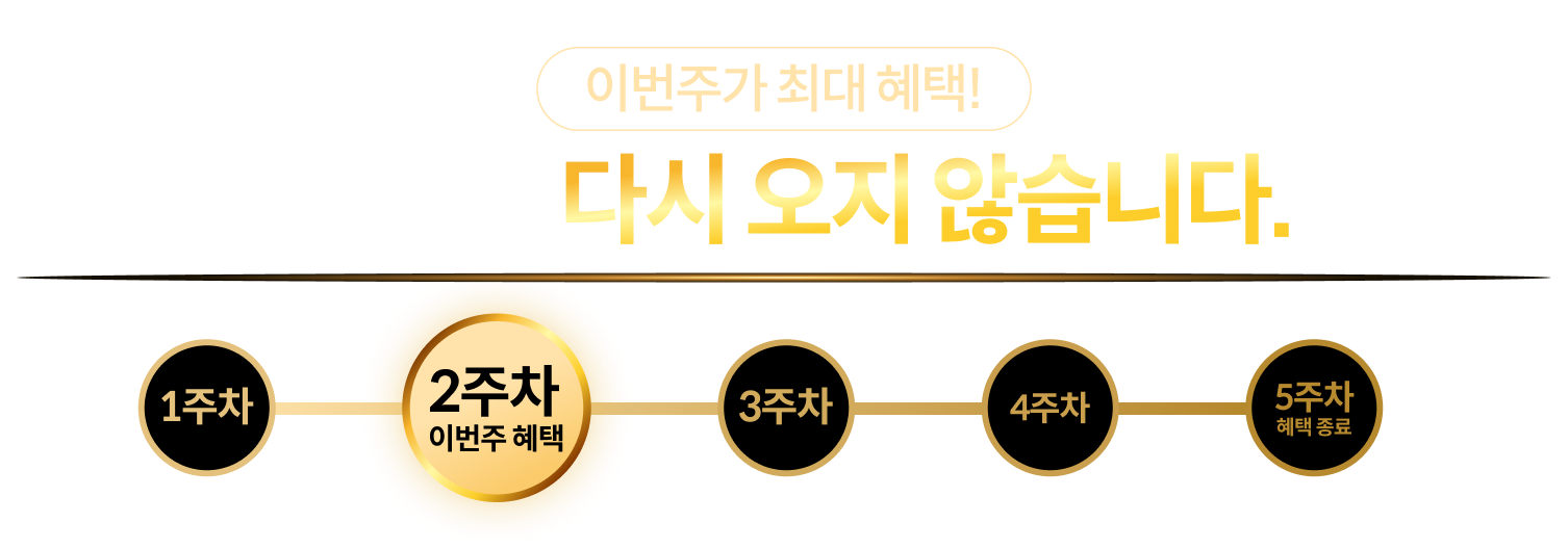 이번주가 최대 혜택!